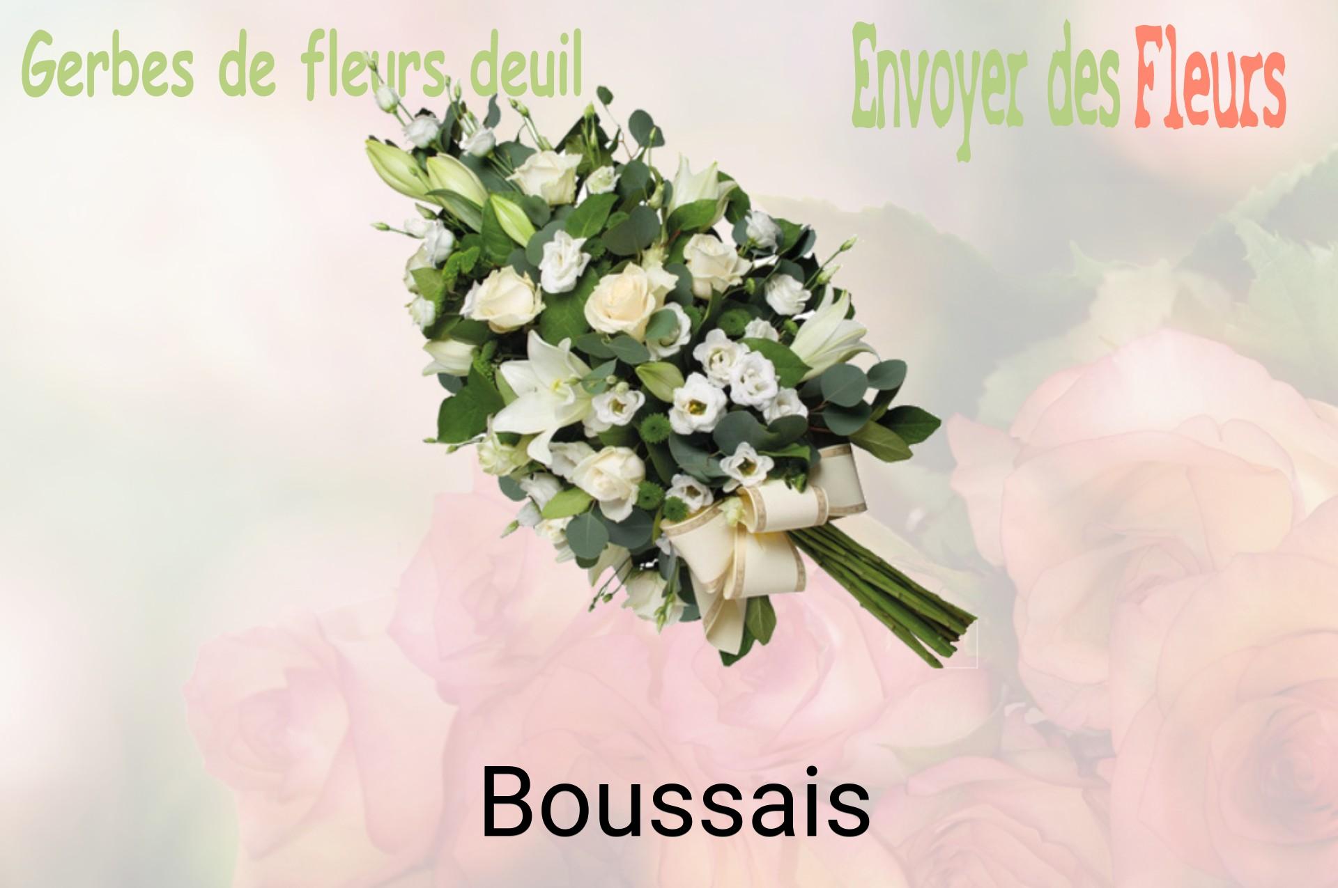 Gerbe de fleurs de deuil livrée à Boussais